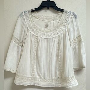 La Vie by Rebecca Taylor Lace Blouse Ivory Color.